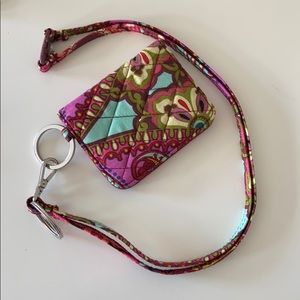 NWOT vera bradley lanyard and card holder